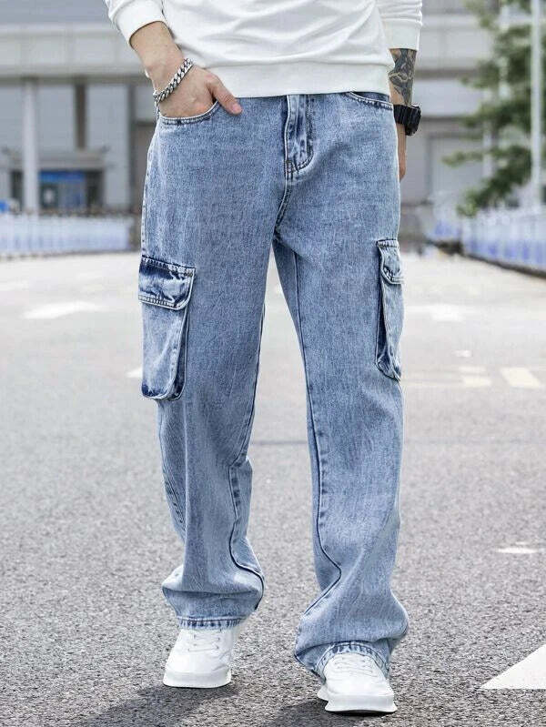 Baggy Cargo Jean Pants